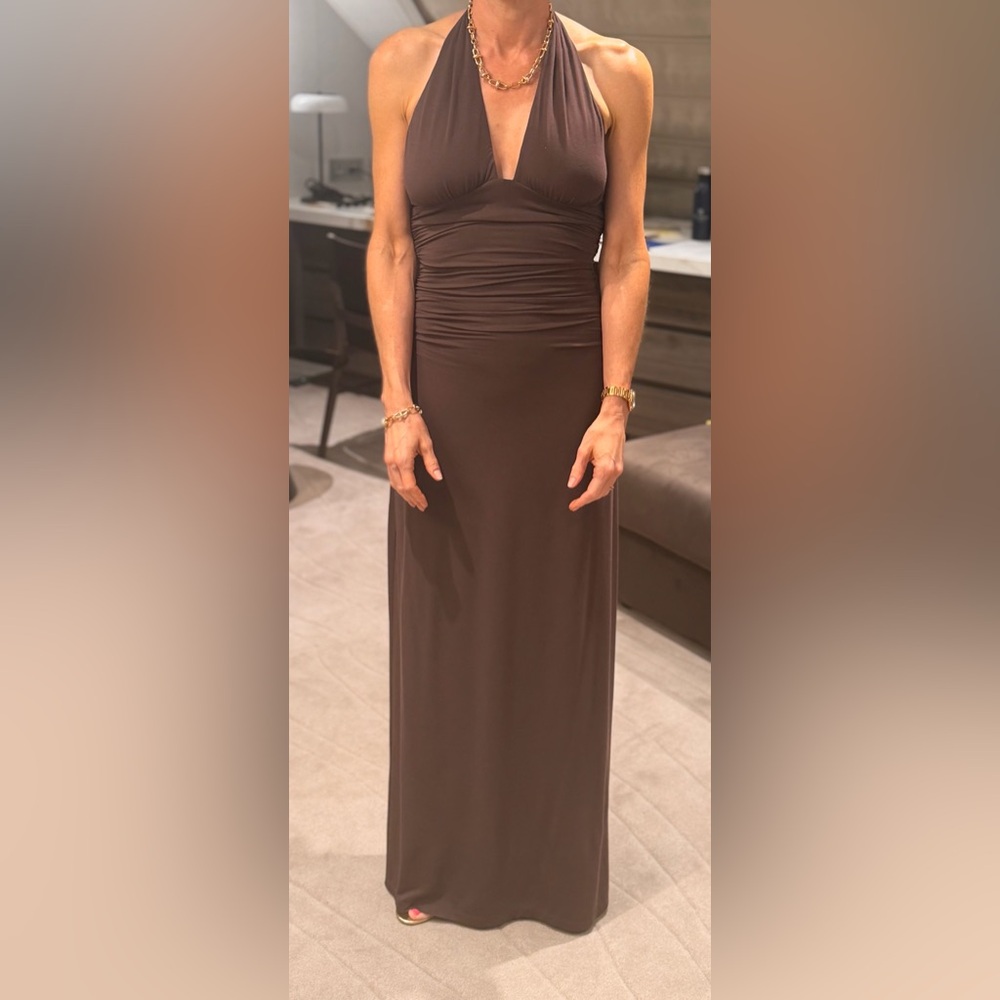 Kookai Leni Brown Maxi Dress